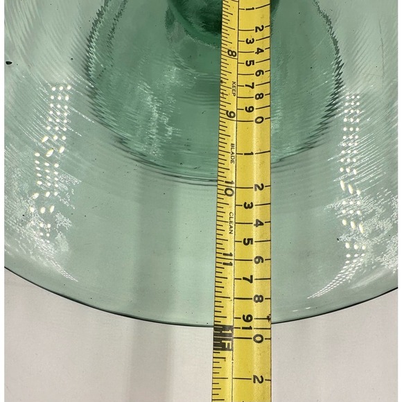 Emerald Green Anchor Hocking Glass Cakestand on Pedestal - Picture 3 of 3